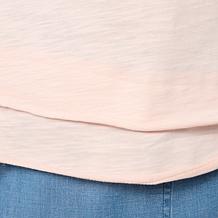 G by Giuliana Short-Sleeve Shirttail Cotton Slub Tee