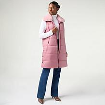 G by Giuliana Solid Puffer Vest with Channel