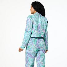 G by Giuliana Woven Cropped Blazer
