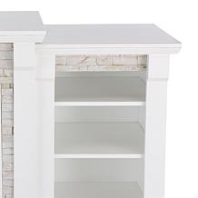 Gallatin Simulated Stone Electric Fireplace with Bookcases