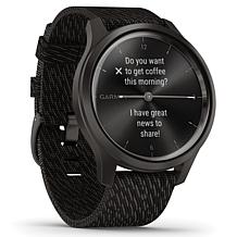 Garmin Vivomove Style Hybrid Smartwatch in Graphite and Black Pepper