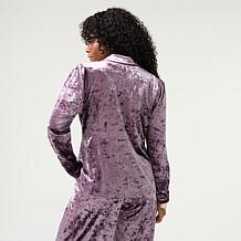 GBG Knit Velvet Peplum Shirt