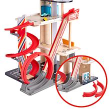 Gearhead Stunt Garage Wooden High-Rise Car Parking Lot Kid's Playset