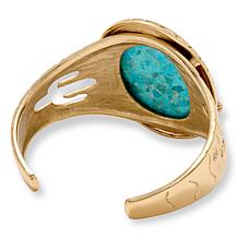 Gemhues Composite Turquoise Statement Cuff Bracelet