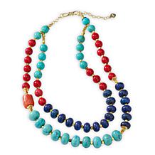 GemHues Santorini Two-Strand Multigemstone Beaded Necklace