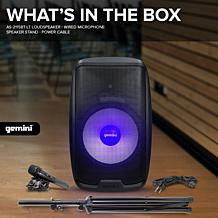 Gemini 15 Inch Multi-LED Bluetooth Speaker with Stand
