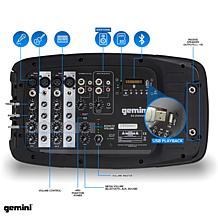Gemini ES-210MXBLU Portable PA System