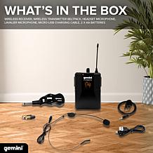 Gemini GMU-HSL100 UHF Wireless Headset Microphone System
