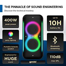 Gemini GRV-2650L Dual 6.5" Professional Speaker with LED Party