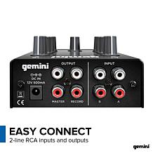 Gemini MM1 2 Channel Pocket Sized DJ Mixer