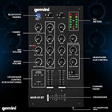 Gemini MXR-01BT 2-Channel Professional DJ Mixer with Bluetooth Input
