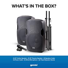 Gemini PA-SYS15 Dual 15 Inch Speaker PA Package