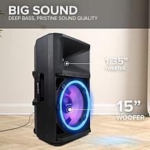 Gemini Powerful Bluetooth 15 Inch Party Speaker with Stand