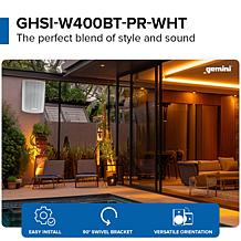 Gemini Sound GHSI-W400BT 4" Outdoor Bluetooth Speakers Pair IP44