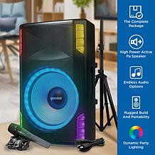Gemini Sound GSP-L5500PK 15" Bluetooth DJ Speaker w/LED Lights & Mic
