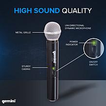 Gemini Sound UHF-04M Quad Handheld UHF Wireless Microphone System