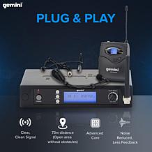 Gemini Sound UHF-6100HL-R2 Wireless UHF Headset/Lavalier Mic System