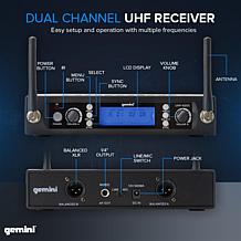 Gemini Sound UHF-6200M-R2 Dual Handheld UHF Wireless Microphone System