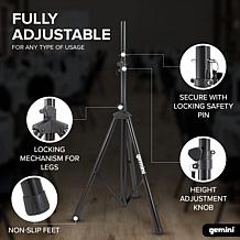 Gemini ST-Pack Speaker Stand Set With Carrying Case