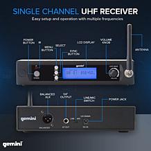 Gemini UHF-6100M UHF Single Handheld Wireless Microphone System