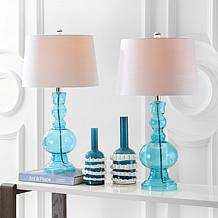 Genie 28.5" Glass LED Table Lamp Set of 2 by JONATHAN Y