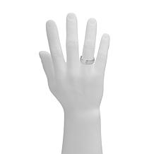Geoffrey Beene Men's Stainless Steel CZ Polished Ring