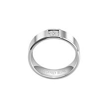 Geoffrey Beene Men's Stainless Steel Four-CZ Ring
