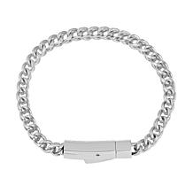 Geoffrey Beene Men's Stainless Steel Franco Chain Bracelet