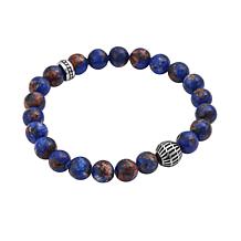 Geoffrey Beene Stainless Steel Colored Bead Stretch Bracelet