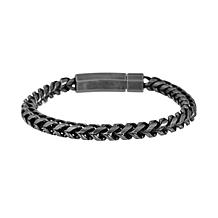 Geoffrey Beene Stainless Steel Franco Chain 8-3/4" Bracelet