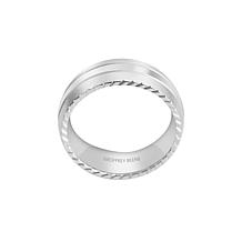 Geoffrey Beene Stainless Steel Polished Wave Edge Ring