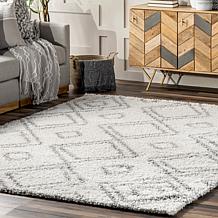 Geometric Shag Area Rug