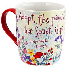 Gibson Birdhouse Floral 18 oz. Cup 4-pack of Assorted Designs