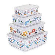 Gibson Home 8-Piece Anaya Rectangular Nesting Food Storage Set