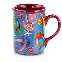 Gibson Home Beachcomber 4pc 16oz Stoneware Mug Set in Assorted Designs