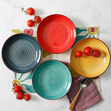 Gibson Home Vibrant Colors  4-piece Salad Bowl Set