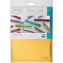 Gina K Designs Fancy Foil 6" x 8", 12 Pack - Gold Sequins