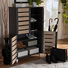 Gisela Two-Tone 4-Door Shoe Storage Cabinet