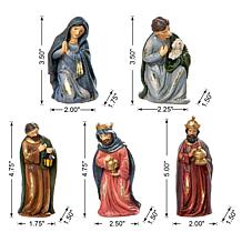 Glitzhome 11-pc MultiColored Resin Nativity Figurine Set