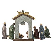 Glitzhome 11-pc MultiColored Resin Nativity Figurine Set