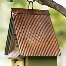 Glitzhome 11.25" Vintage Green Solid Wood Birdhouse