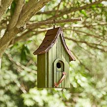 Glitzhome 11.75" Distressed Wood Cottage Decorative Outdoor Birdhouse