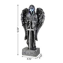 Glitzhome 12"H Halloween Lighted Resin Grim Reaper Table Decor w/Timer