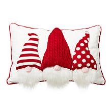 Glitzhome 12in. H 3D Heavy Knitted Gnome Pillow