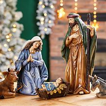 Glitzhome 12pcs Resin Nativity Figurine Set