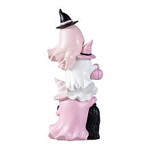 Glitzhome 13''H Pink Halloween Polyresin Stacked Ghost Table Decor