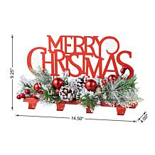 Glitzhome 14.5'' Metal Merry Christmas Stocking Holder