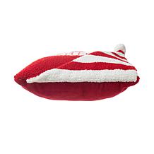 Glitzhome 14in. L Hooked 3D Santa Pillow