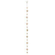 Glitzhome 15-Piece Faux Copper Bird & Cup Rain Chain with Gutter Clip