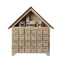 Glitzhome 15.25in H Wooden LED Countdown Farmhouse